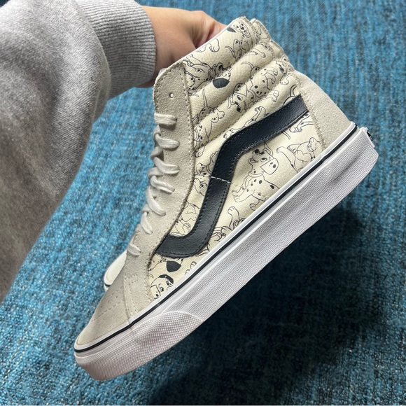 RARE Vans x Disney Ski Hi 101 Dalmations Sneakers Limited Edition Cream Black - Picture 4 of 9